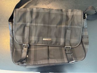 Burberry Black Check Messenger Bag