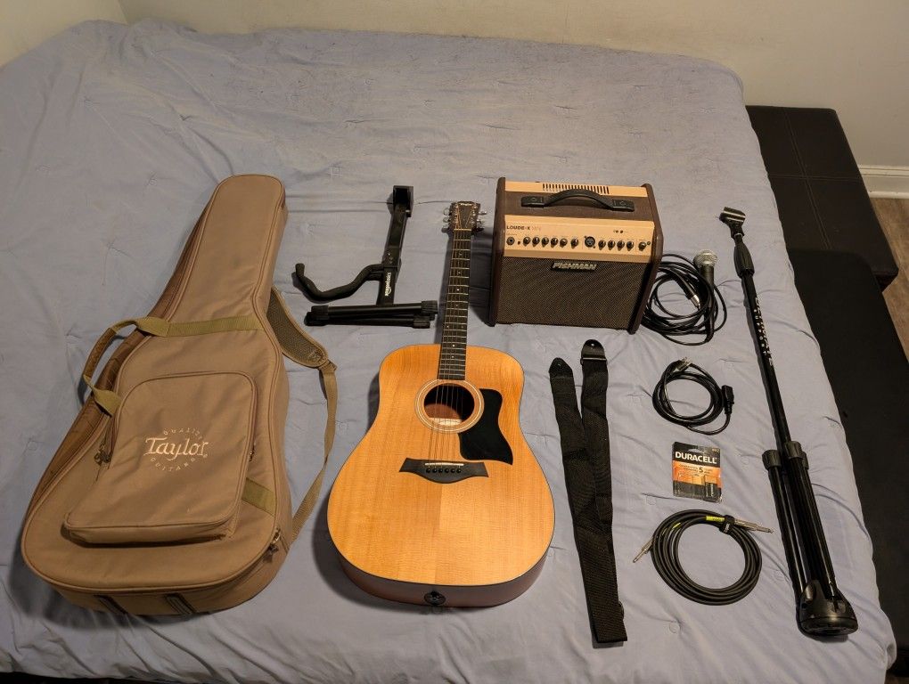 Taylor 110 Acoustic Electric Guitar + Fishman Loudbox mini