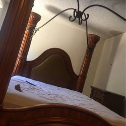 Cali King Canopy Bed Solid Wood Heavy Meaty Bed