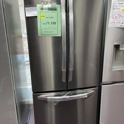 Refrigerator, LG New Open Box 30” French door Fridge 