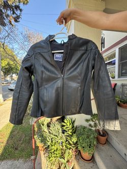 Women’s Leather Armored Motorcycle Jacket