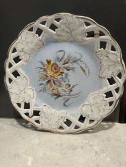 Vintage Open Weave Lattice Plate From Germany
