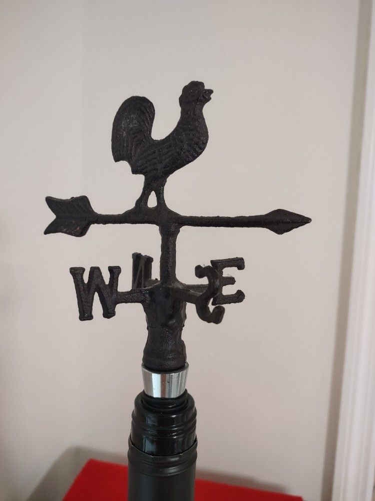 Twine Rustic Stainless Steel Cast Iron Weather Vane Bottle Stopper Rubber Rings