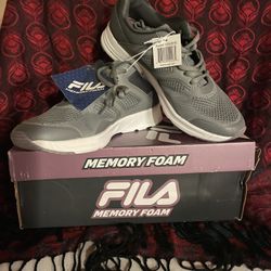 Fila Women's Gray Memory Foam Sneakers