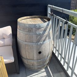 Vintage Wooden Wine Barrel – $140 (Pickup Only, NYC)
