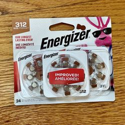 39 Hearing Aid Batteries - Size 312, 1.45 volt