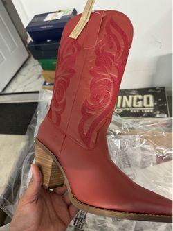 Dingo women’s Hensley boots block cowboy cow girl boots size 11