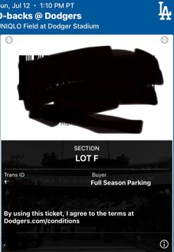 DODGER STADIUM PARKING TODAY 7/12
