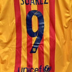 Nike 2015-16 Barcelona Away Jersey Suarez #9 Size 3XL