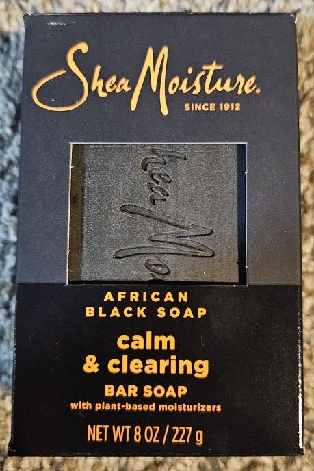 Shea Moisture's African Black Soap. 