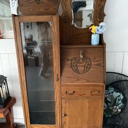 Antique Secretary Drop Down Desk