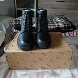 Black Work Boots Or Hiking Boots