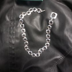 Tiffany & Co. Square Cushion Link 925 Silver Necklace