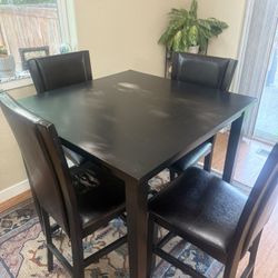 Kitchen Height Dining Table And Chairs 