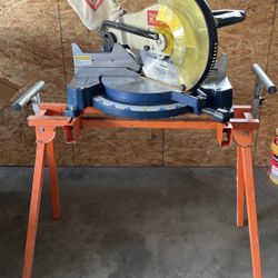 12” Ryobi Dual Bevel Miter Saw With Stand