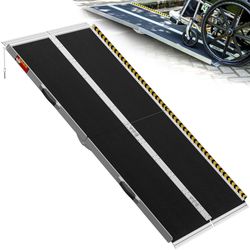VNN Portable Wheelchair Ramp 6FT, Seamless Non-Slip Aluminum Ramps For Wheelchairs For Home, Handicap Wheelchair Ramps For Home Steps, Aluminum Loadin
