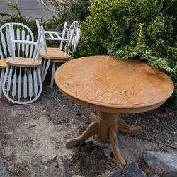 Round Oak Table