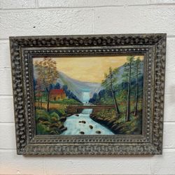 Mid Century 1965 Oil On Canvas Signed 20 By 17 