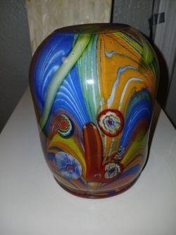 Murano Millefiorie art glass vase