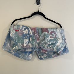 Supreme Small Box Sweatshort Watercolor Floral Multi-Color Tie Dye Sz S