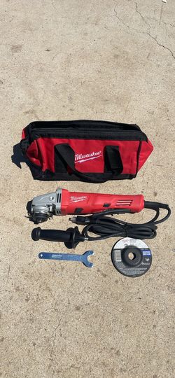 Milwaukee 11 Amp Corded 4-1/2 in. Small Angle Grinder with Lock-On Paddle Switch