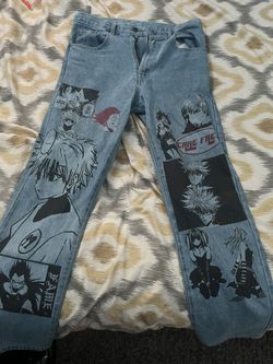 Custom Anime Jeans By Fame