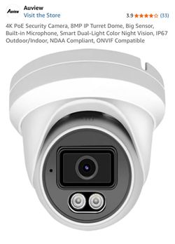Auview 4K 8MP PoE Turrent Camera