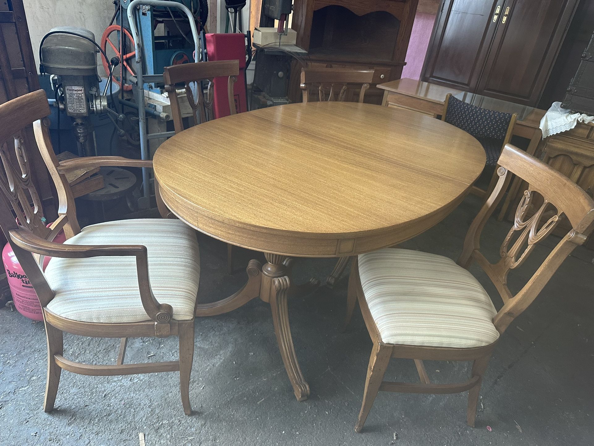 Pecan Dining Table And Chairs