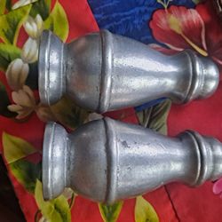 Salt And Pepper Pueter Rare Antique 