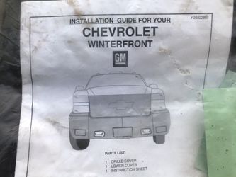 GM Chevrolet Winterfront Cover New