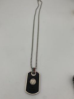 Vintage Gucci Silver Dog Tag