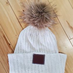 Love ❤️ Your Melon Cream Hat with Removable Pom (OS)