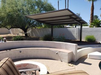 Shade awning structure