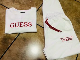Guess White Sweatsuit Set