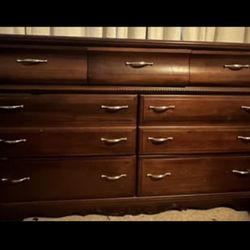 (2) Vaughn Bassett Dressers 6 Drawers Chest Of  60" Long Entry Table Kitchen 