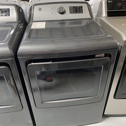 GE Black Stainless Steel 7.4 Cu. Ft. Aluminized Alloy Drum Electric Dryer