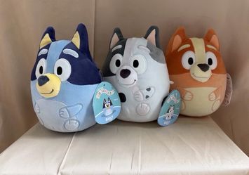 Bluey Squishmallows 8" Plush Lot of 3 Bluey Bingo Muffin Jazwares NWT