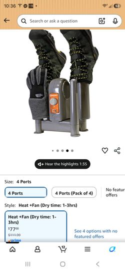 DryGuy Shoe Gloves Boot Gear Electric Dryer Quick Drying Heat + Fan