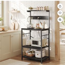 New Kitchen Baker’s Rack with Power Outlets Assembled 