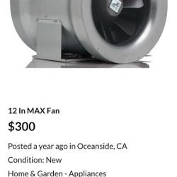 12 In MAX Fan 