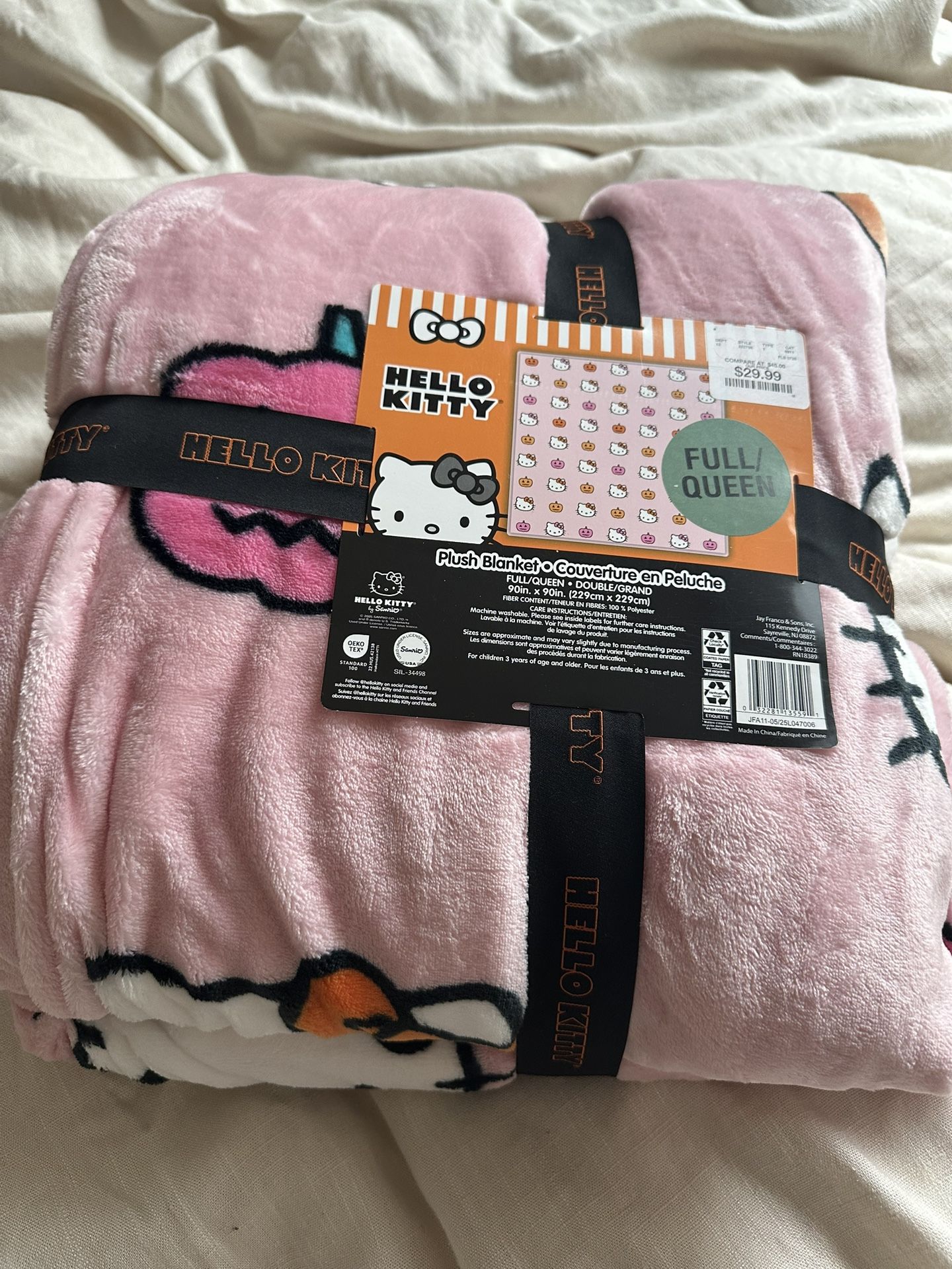 Halloween Hello Kitty Blanket Queen Size