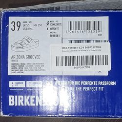 Birkenstock Women's Papillio Arizona Grooved  Platform Sandal White
