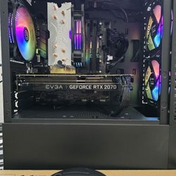 Gaming pc intel i7-10700f, rtx 2070 super, 32 gb ram, nvme, hdd, wifi, keyboard and mouse 