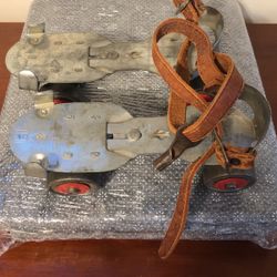 Vintage rollerskates with skate key