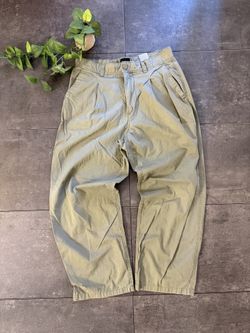 Green Straight Pants 