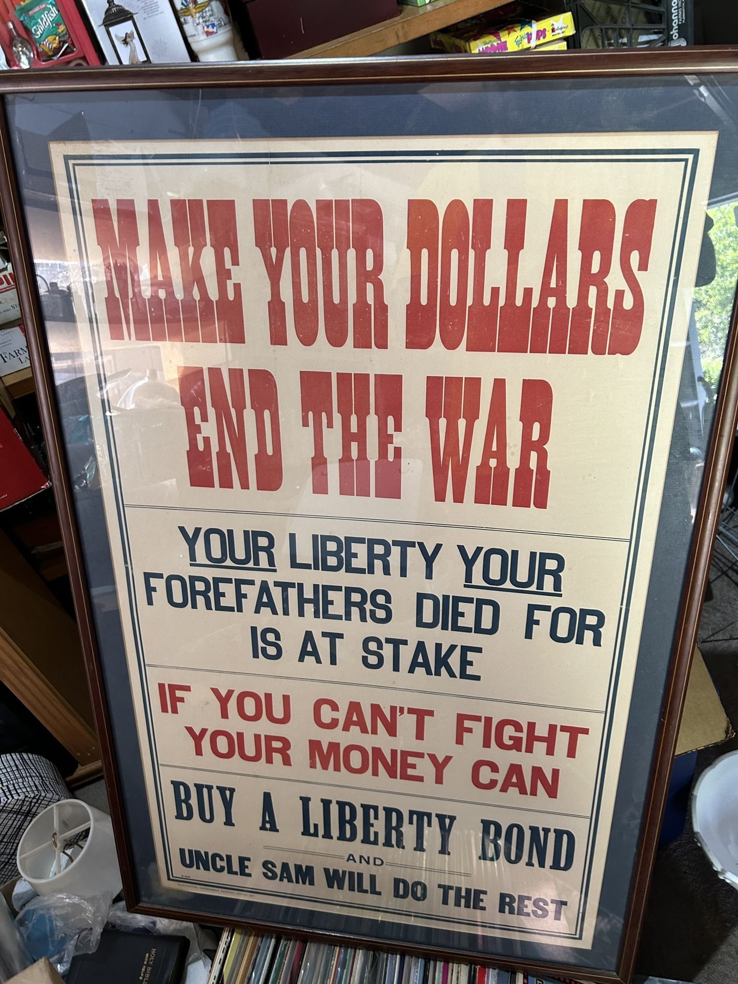 Make Your Dollars End The War - 1917 - World War I - Propaganda Poster framed