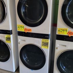 LG ThinQ WashTower Single Unit Front Load Washer 4.5 Cubic Feet  AND  Gas Dryer 7.4 Cubic Feet