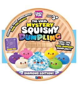 Squishy Diamond Dumpling Surprise Mystery Toy by RMS, Stress Relief Squeeze Toy for Kids