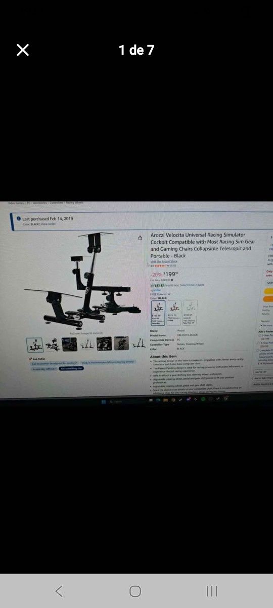 Thrust master racing steering wheel and pedals