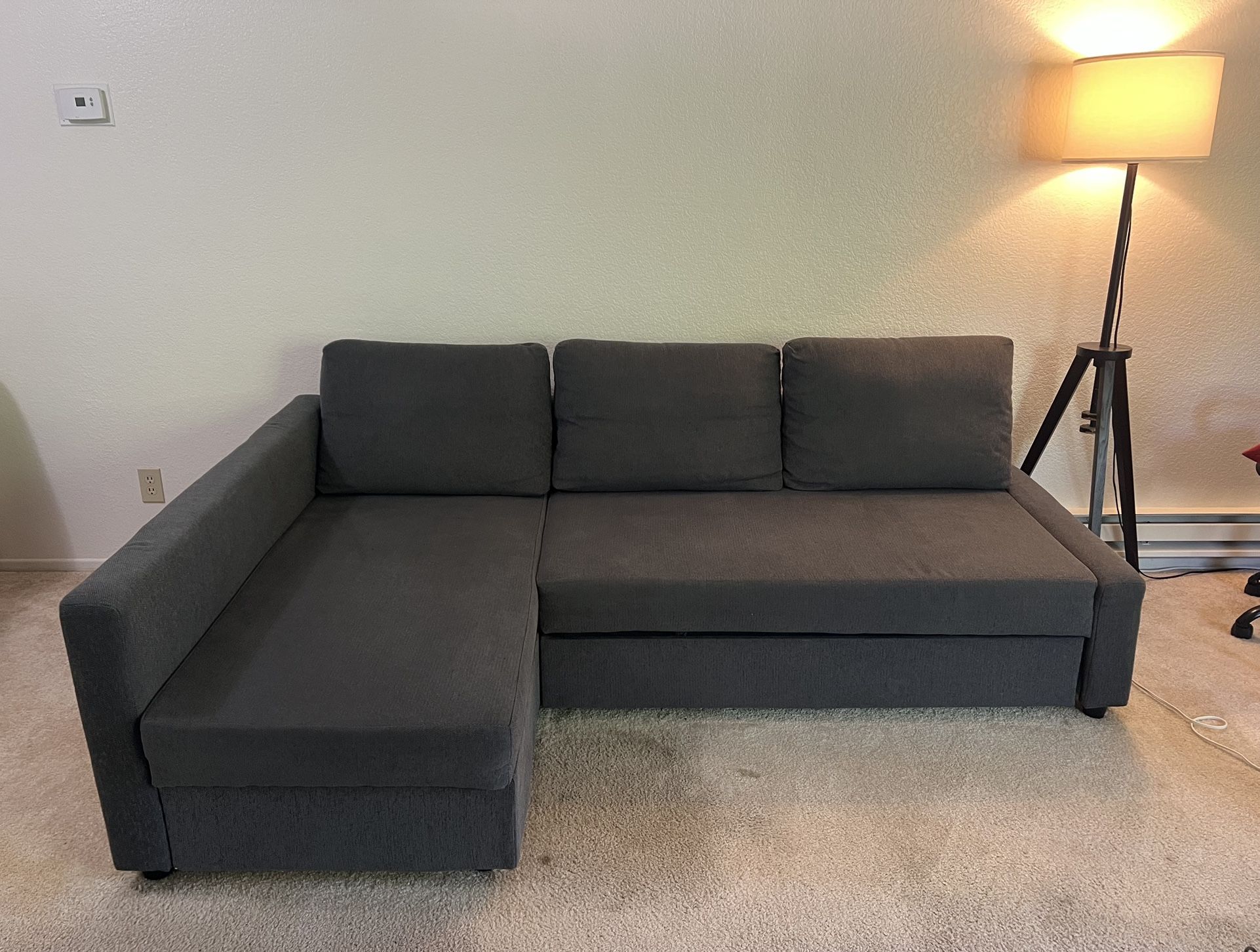 ๐๏ธ IKEA FRIHETEN Sectional Sleeper Sofa โ Dark Gray โ With Storage!